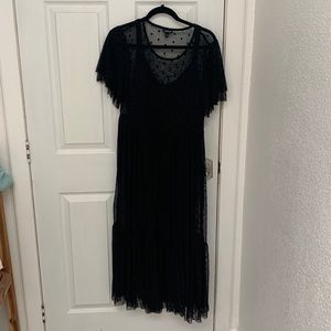 Torrid size 1 black polka dot cocktail dress
